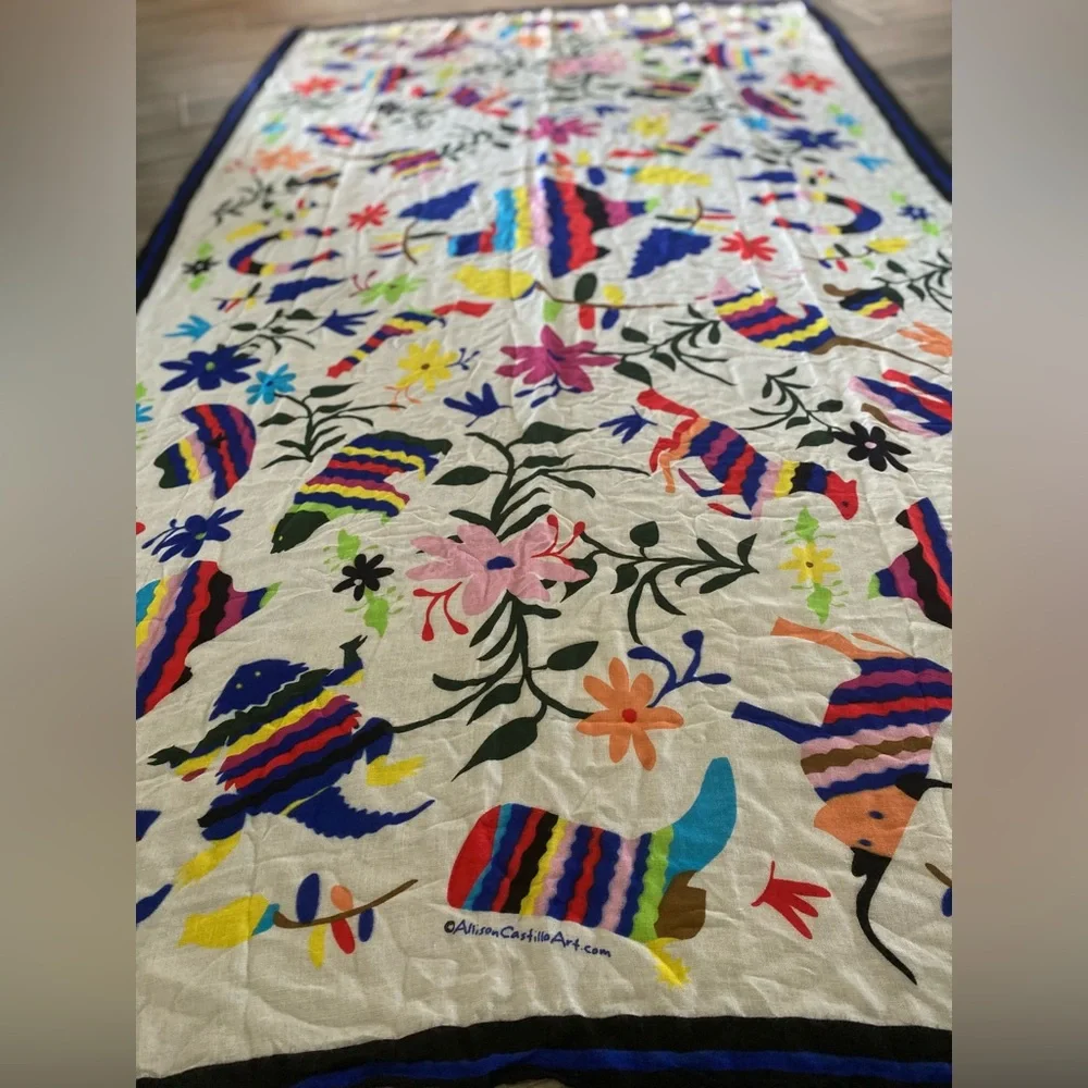 Allison Castillo Art Scarf Texas Forever 70”/40” approximate
